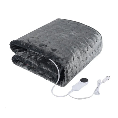 Couverture électrique basse tension pour voiture 12V, avec réglage à 9 niveaux, couverture chauffante ultra douce en micro peluche pour une personne, 150x80cm