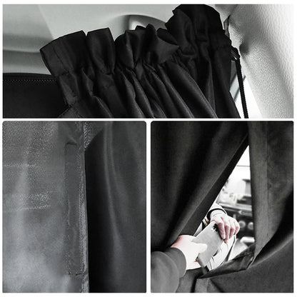 Rideau de fenêtre de siège avant et arrière, couverture pare-soleil, noir, pour voiture, taxi, van, cabine, camping-car, protection de la vie privée