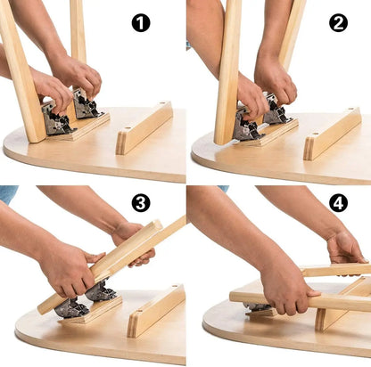 Support pliable, charnière de verrouillage pliante, Extension de verrouillage, charnière autobloquante avec vis pour pieds de pieds de Table et de lit, 4 pièces