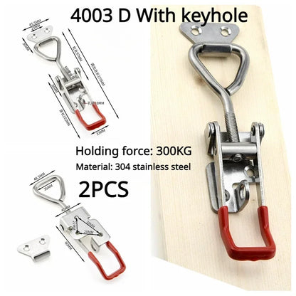 Fixations boîte à outils réglable, boîte à outils, loquet à bascule en métal, fermoir à dégagement rapide, pince antidérapante, outils de serrage à bascule Push Pull 2 pièces