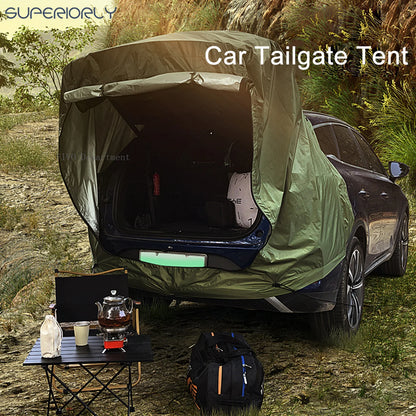 1 ensemble de tente de Camping, cabine SUV avec auvent, grand espace, vue large, hayon de voiture, tente anti-déchirure