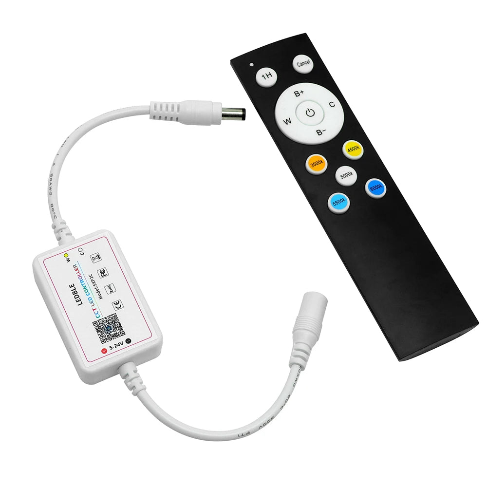 DC 5V 12V 24V 3500K 4500K 5000K 5500K 6000K CCT variateur 12 touches RF Bluetooth APP télécommande variateur pour CCT COB LED bande lumineuse