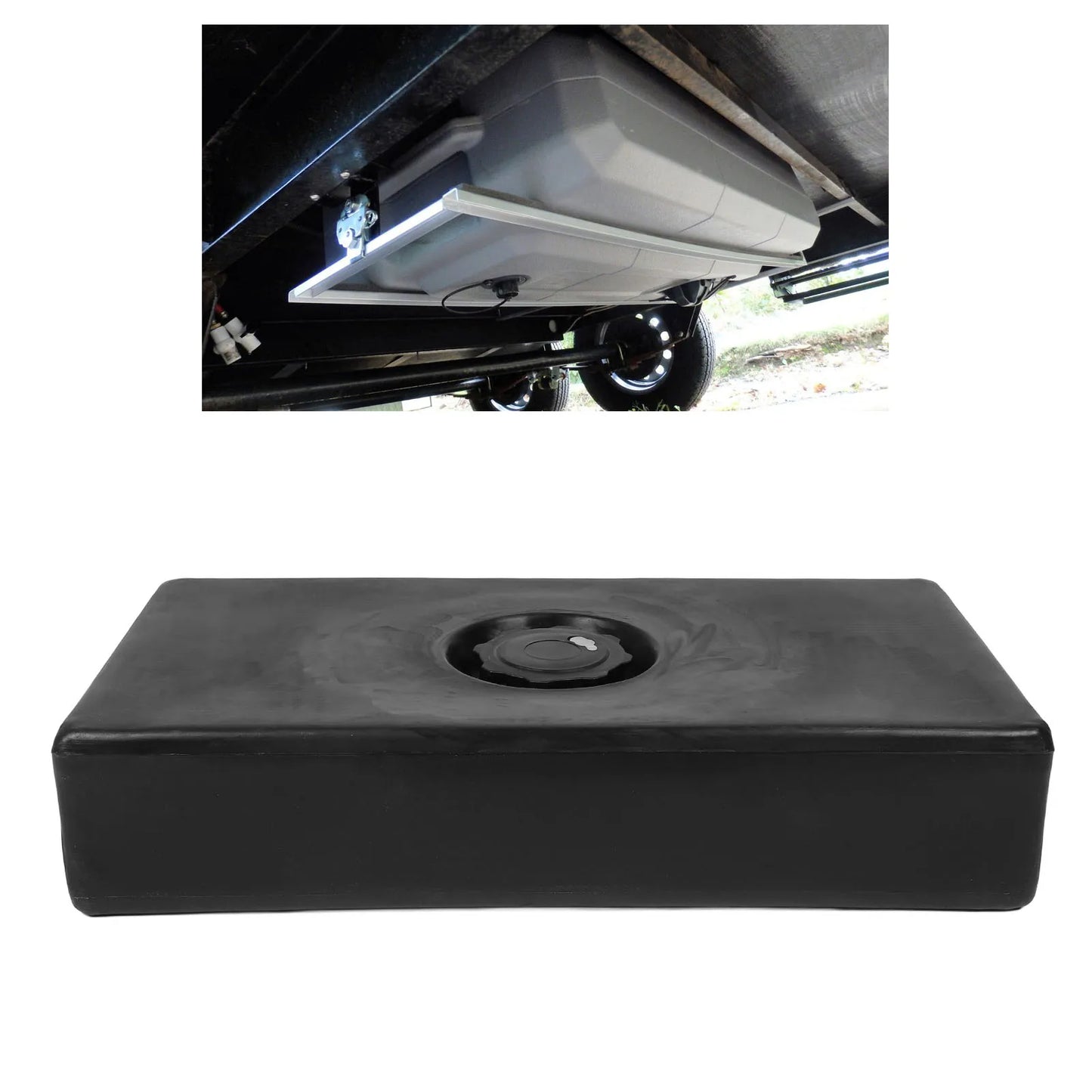 Résistance noir RV récipient d'eau de maintien d'eau 8 gallons 26X13.4X5.5in LLDPE pour bateaux pour camping-cars