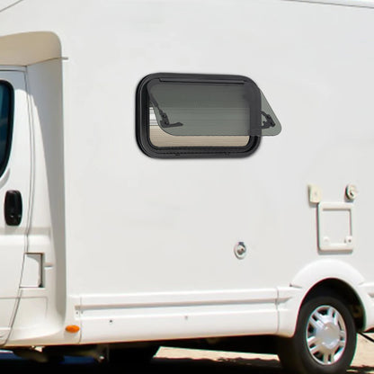 Fenêtre push-out RV en alliage d'aluminium verre trempé 85 °   Ouverture 18% Transmission de lumière avec pare-soleil pour camping-car caravanes