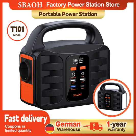 SBAOH-Centrale électrique portable, batterie de secours au lithium avec sorties CA, générateur solaire pour les voyages et le camping, 99Wh, 100W, 194Wh, 200W