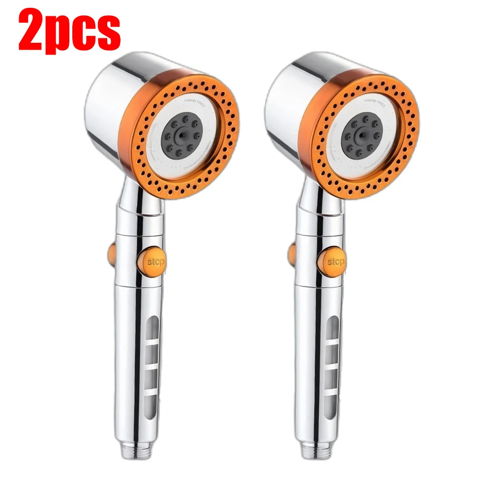 Pommeau de douche à économie d'eau, 5 Modes de pulvérisation, pomme de douche à main ABS pour Spa, grand débit, filtre de salle de bains Portable, ensemble de buses de robinet de douche